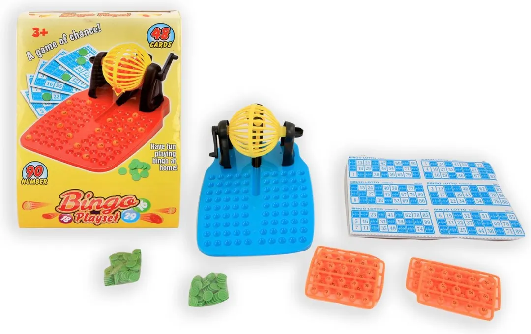 Bingo set - Met Bingomolen - Inclusief 48 kaarten en 90 balletjes - Spellen