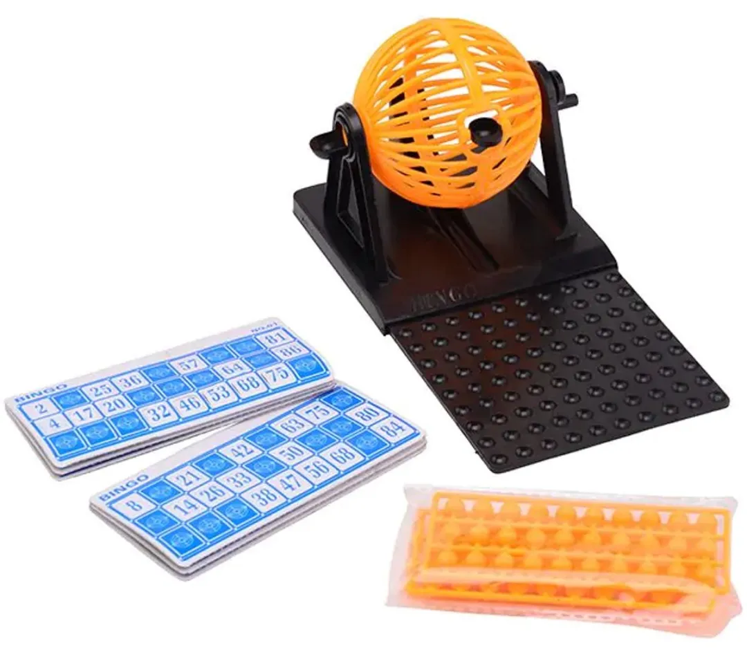 Bingo set - Met Bingomolen - Inclusief 48 kaarten en 90 balletjes - Spellen