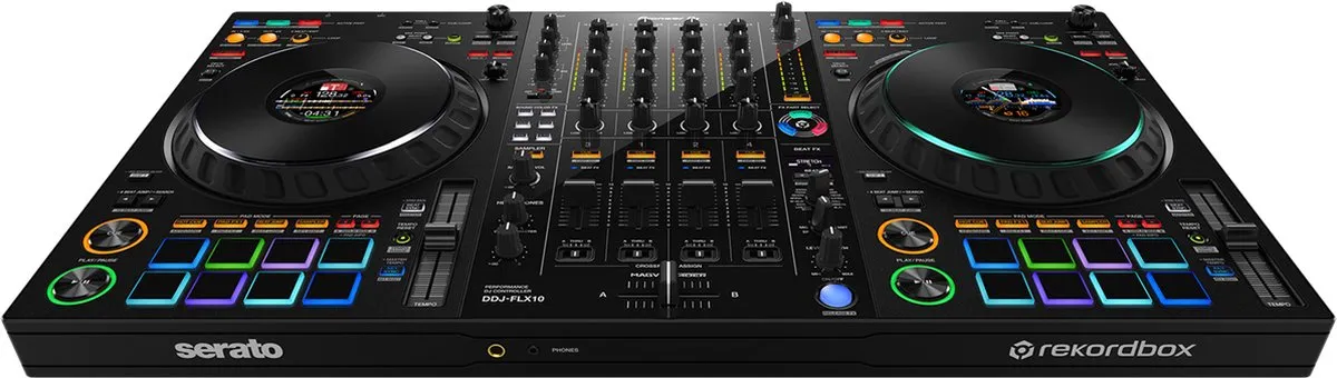 Pioneer DDJ-FLX10 DJ Systeem - 4 Kanalen - 16 Pads - Zwart