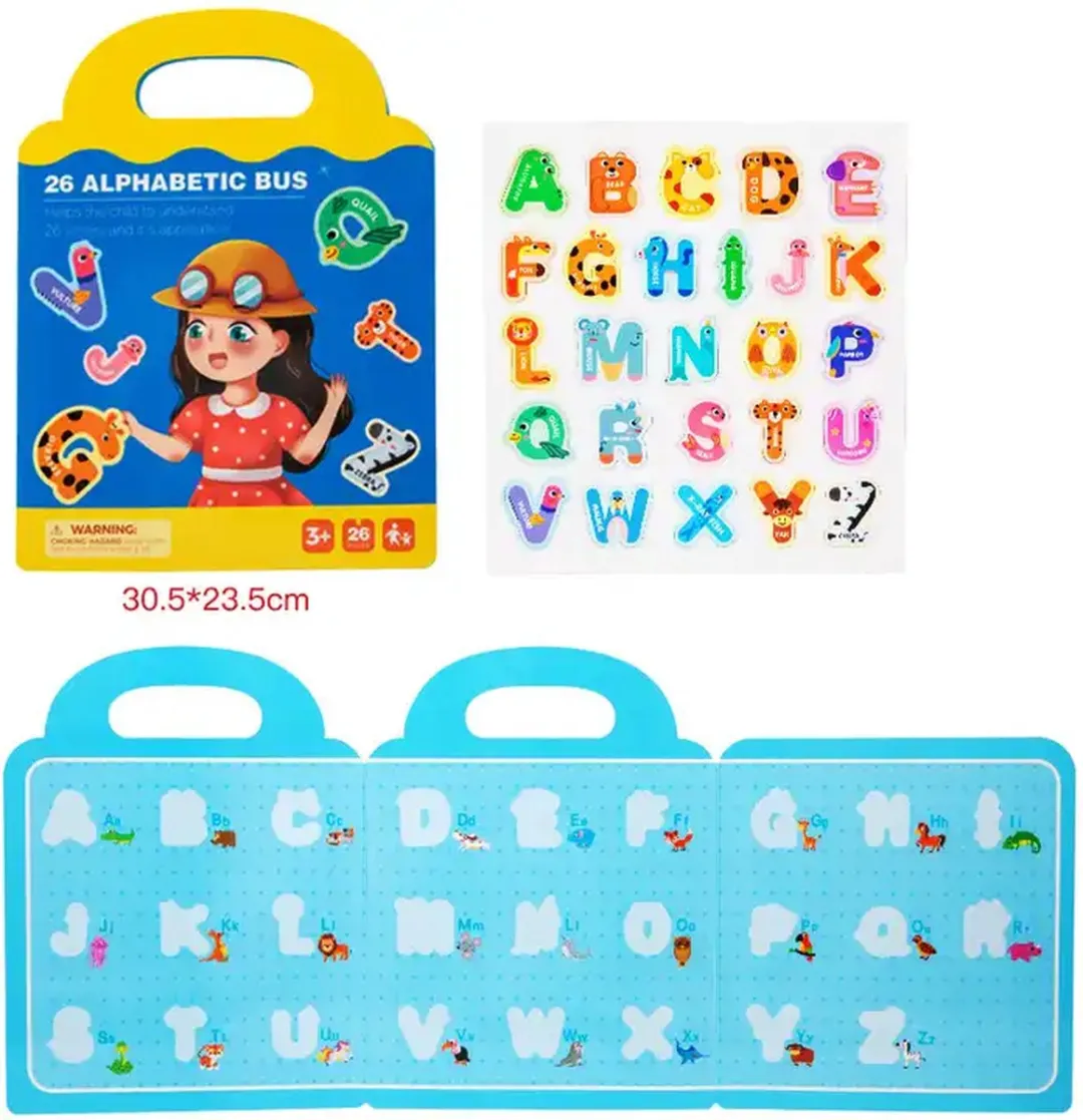 Alfabet magneet boekje - met 26 verschillende letters