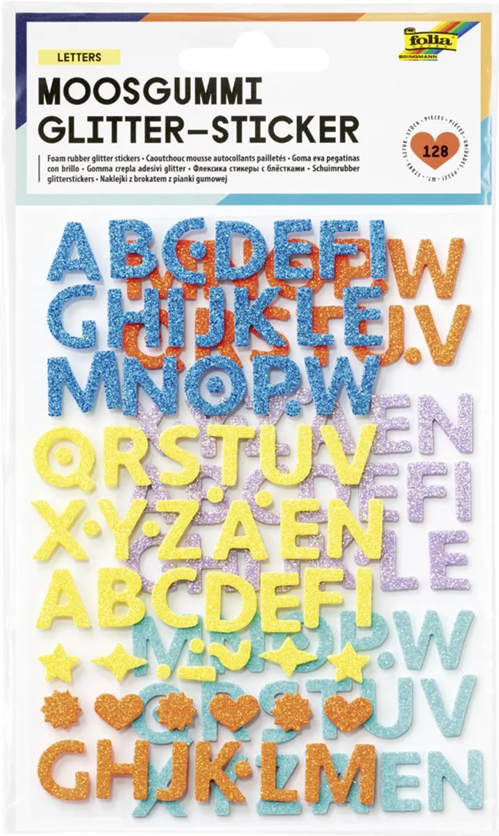 Folia Foam Glitter Letters Stickers