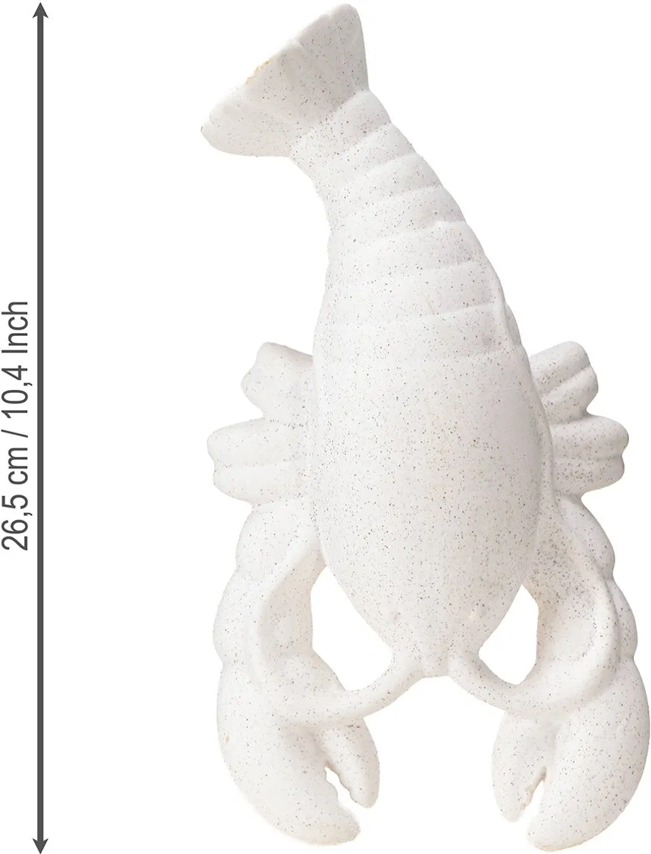 Kaemingk Keramische Kreeft Figuur - 26,5x13x5cm Wit