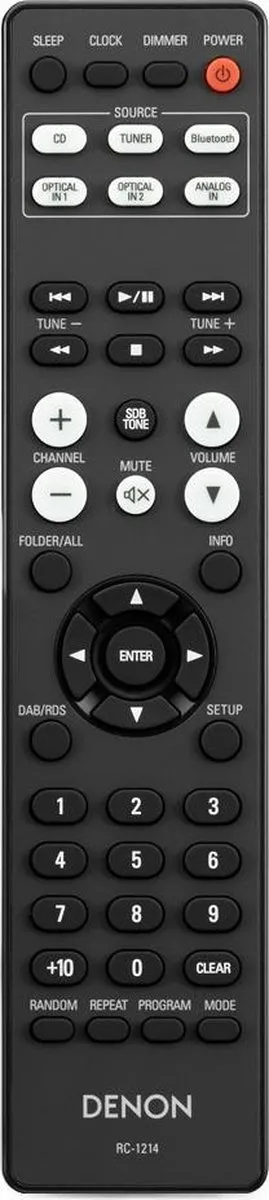 Denon RCD-M41 CD-speler met versterker - 60W - Bluetooth/FM - Zwart