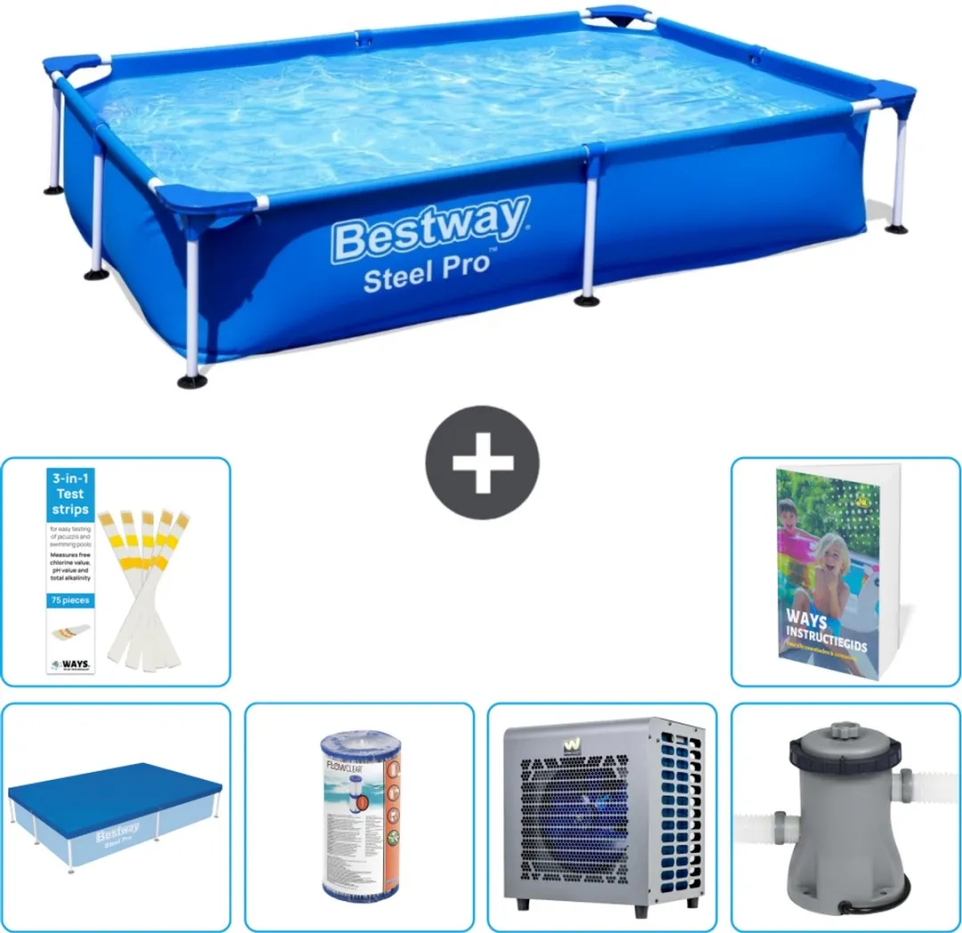 Bestway Steel Pro Zwembad 221x150x43cm Blauw