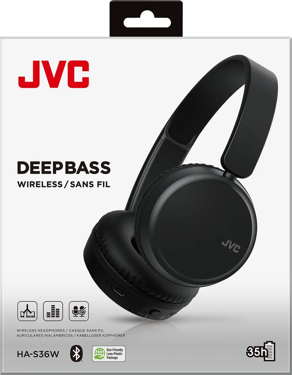 JVC HA-S36W-B Bluetooth Hoofdtelefoon - Zwart - afbeelding 6 van 6
