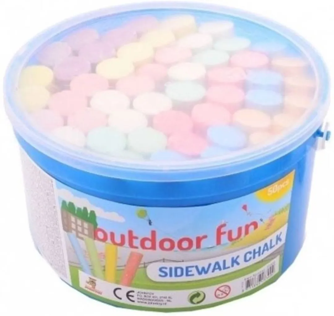 Johntoy Stoepkrijt 50 Stuks - Multicolor