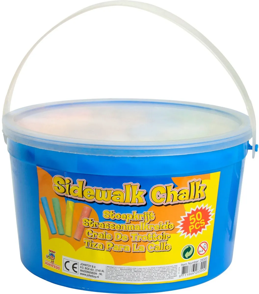 Johntoy Stoepkrijt 50 Stuks - Multicolor