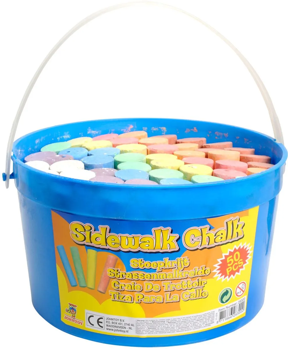 Johntoy Stoepkrijt 50 Stuks - Multicolor