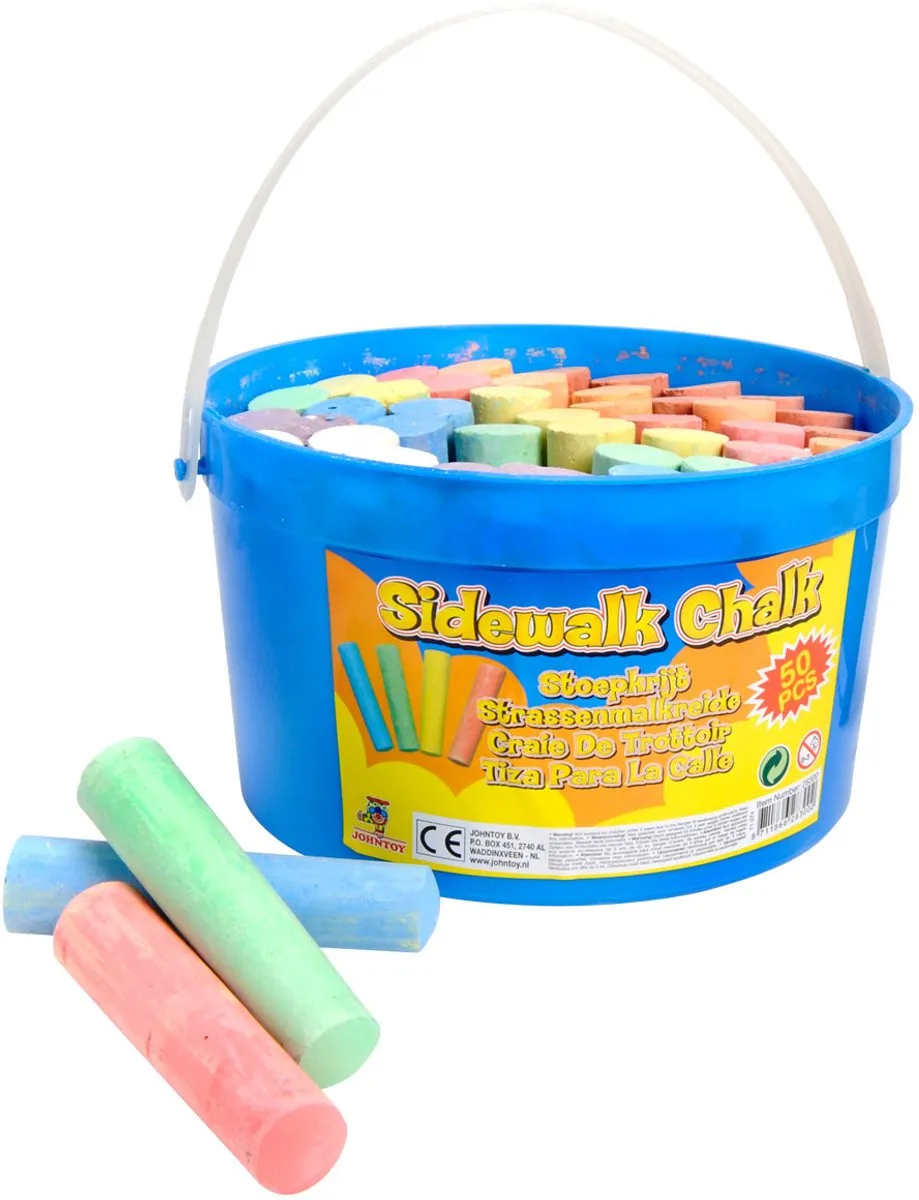 Johntoy Stoepkrijt 50 Stuks - Multicolor