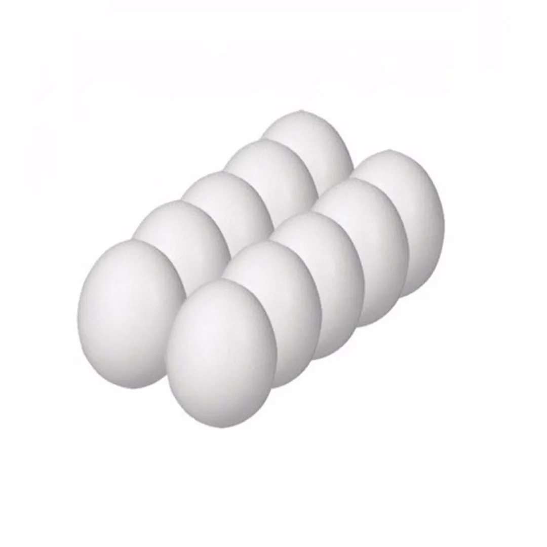 Rayher Hobby Piepschuim Ei 10cm - 10 Stuks - Wit