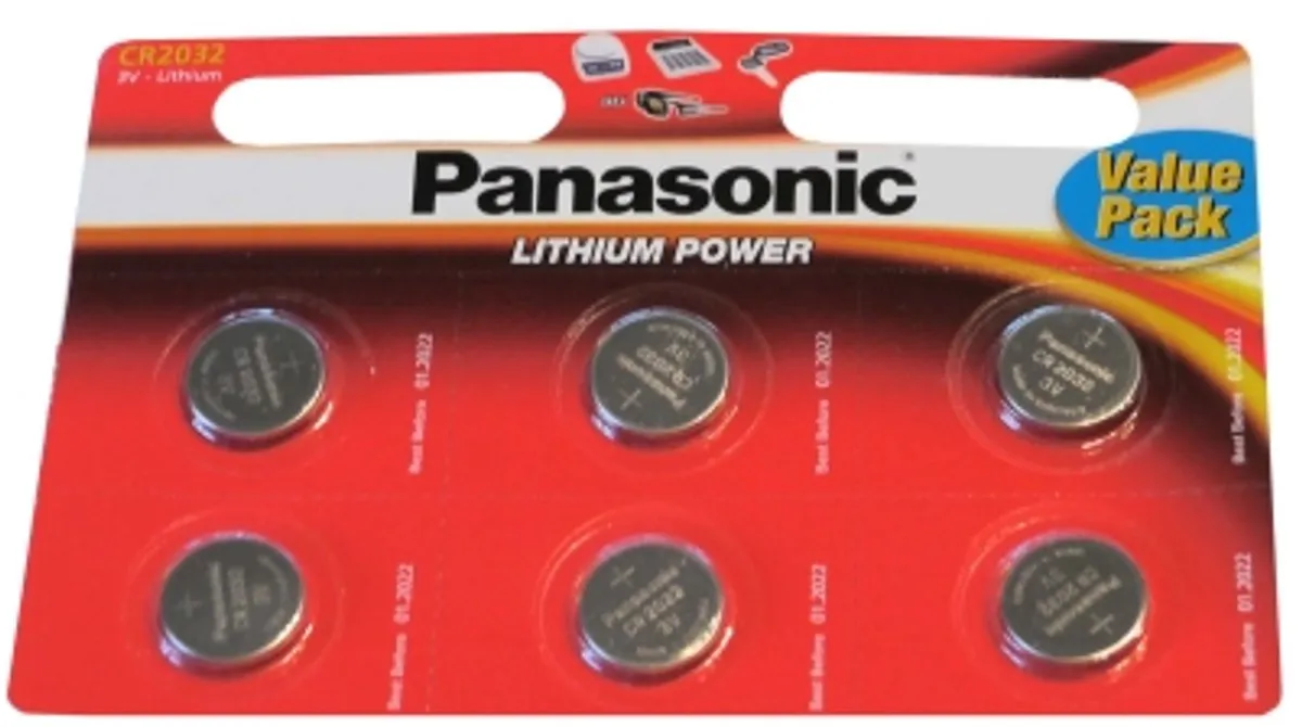 Panasonic CR-2032 Knoopcel - 6 Stuks