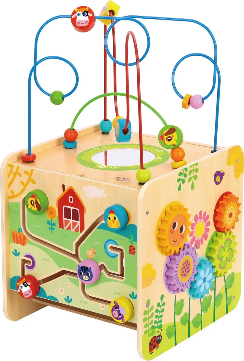 Tooky Toy Houten Activiteitenkubus Boerderij