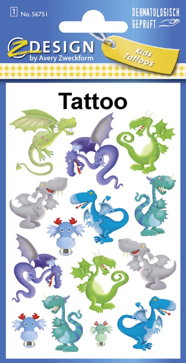 Avery Eenhoorn Tijdelijke Tatoeages - 1 Stuk