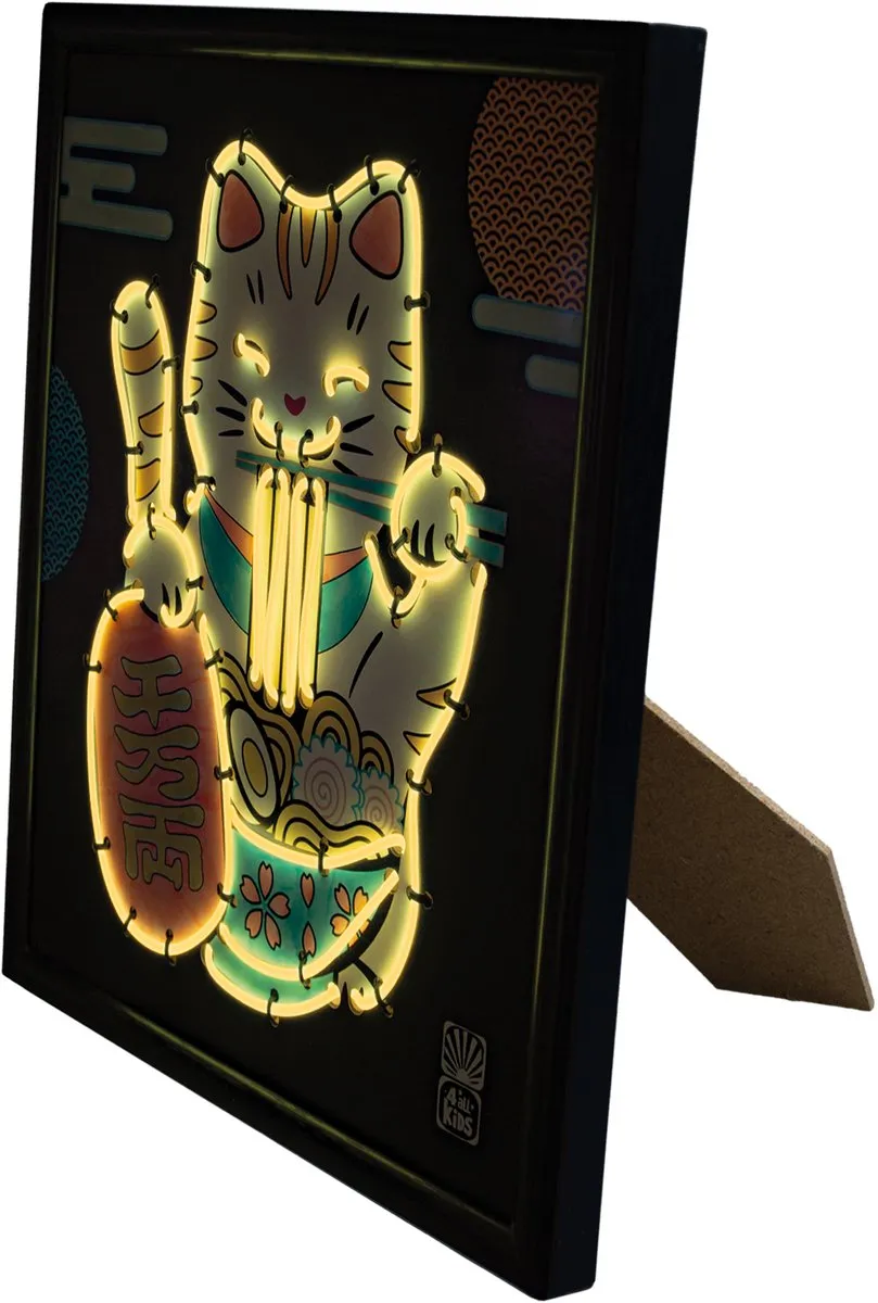 Buki France Neonframe Maneki Neko Knutselset - Multi Color