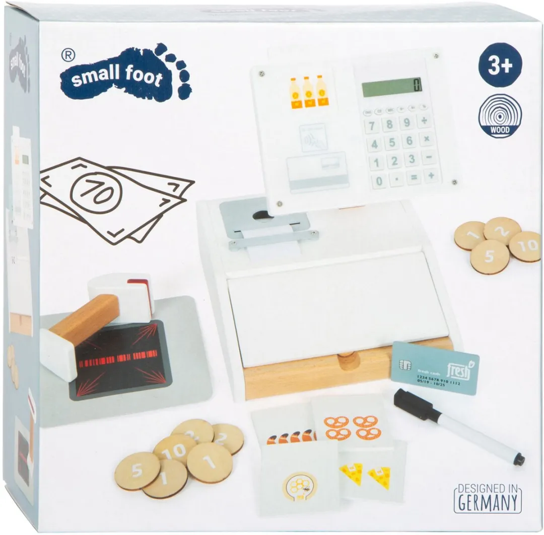 Small Foot - Houten Speelgoedkassa met Scanner, 15dlg.