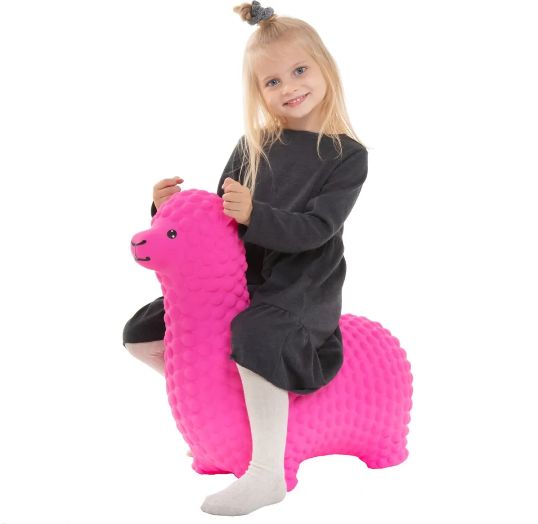 VTOYZ-GERARDOS JUMPY Alpaca Skippybal Roze - 100 kg - Incl. pomp