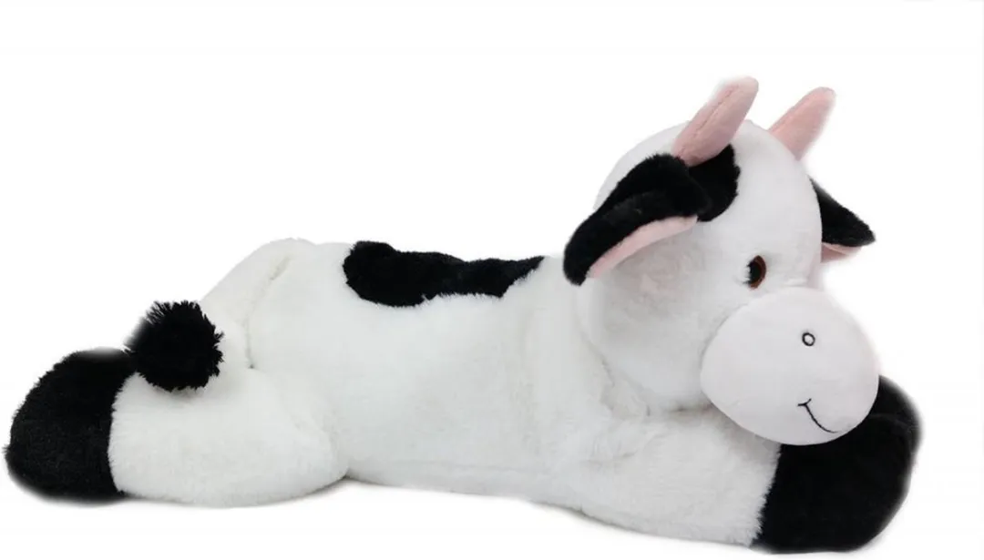 PIA Soft Toys Knuffelkoe Wit/Zwart