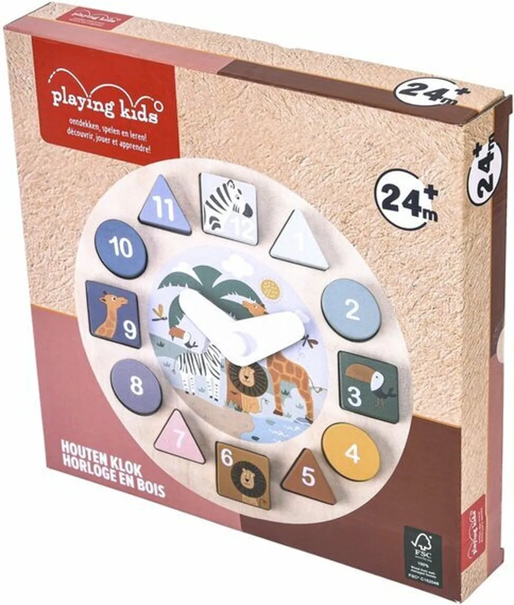 Playing Kids Houten Klok