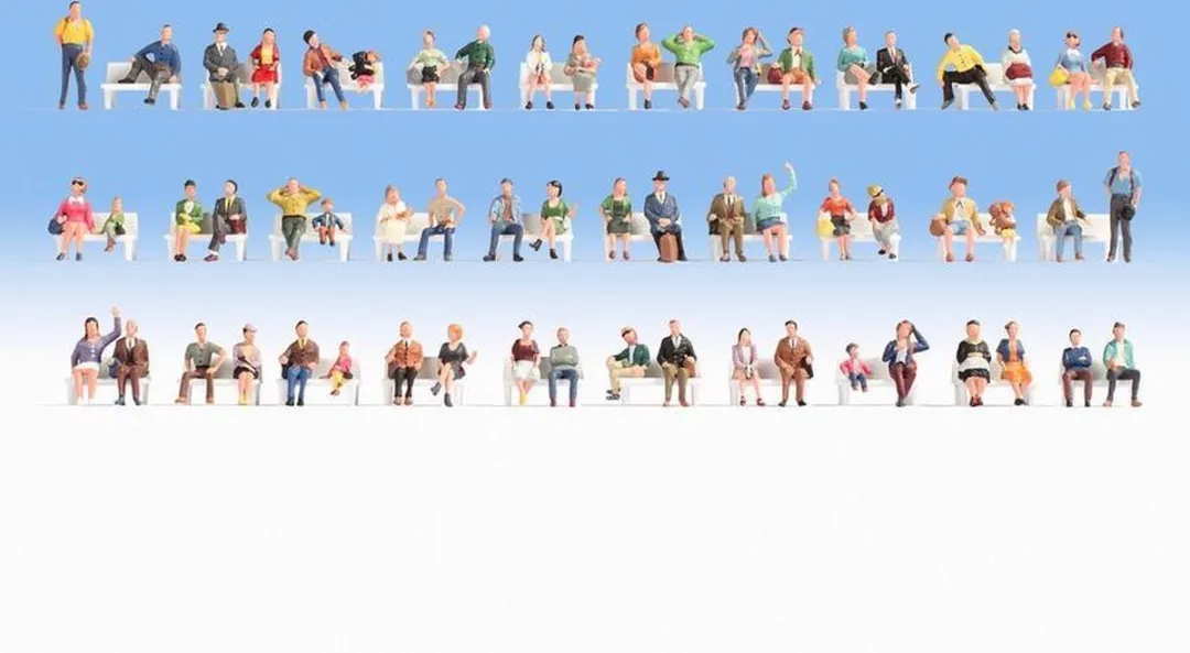 Noch H0 Megavoordeelset Zittende Figuren