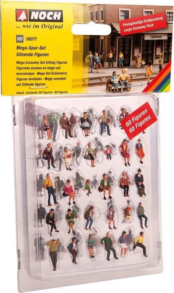 Noch H0 Megavoordeelset Zittende Figuren - Multicolor