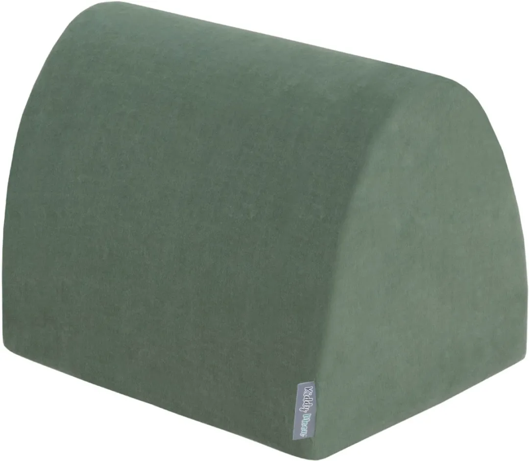 KiddyMoon spielplatz velvet aus schaumstoff mit samt rund bällebad (200 bälle) ballgruben für babys spielbad hindernisläufen, hergestellt in der eu, waldgrün: dunkeltürkis/grüngrau/weiß