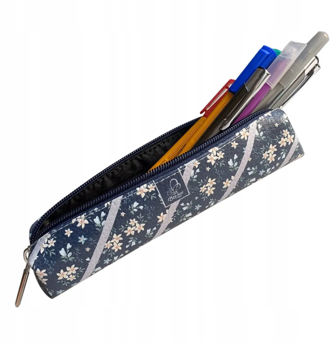 Mini Pennenhouder Rechthoek Denim - 18x4x4cm