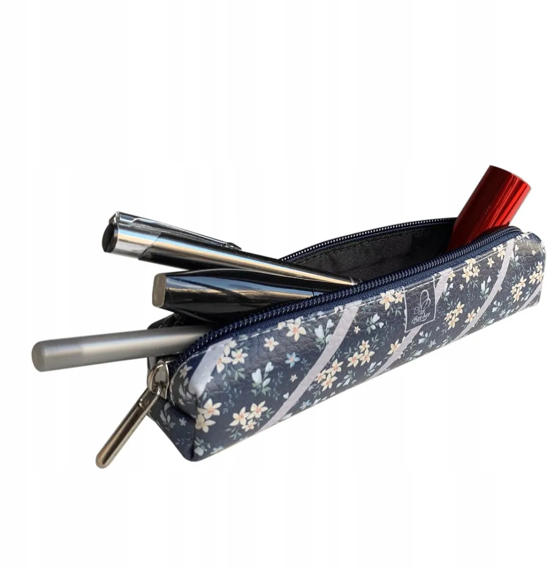Mini Pennenhouder Rechthoek Denim - 18x4x4cm