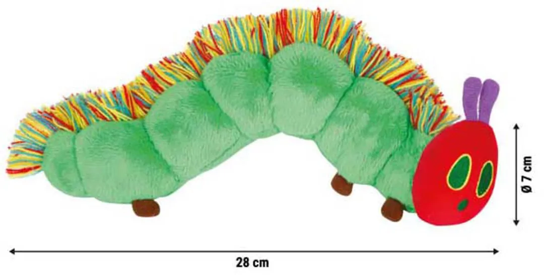 Small Foot Rupsje Nooitgenoeg Knuffel 28cm - Multicolor