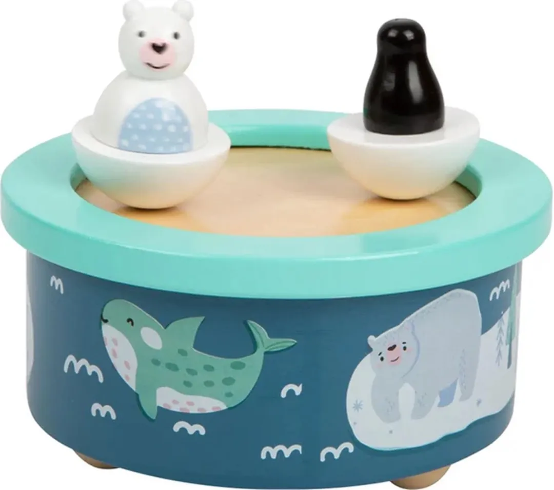 Small Foot Houten Muziekdoos Noordpool - Opwindbaar - Meerkleur - afbeelding 6 van 6