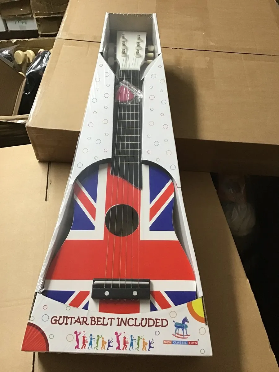 New Classic Toys Gitaar de luxe UK - Blauw/Rood