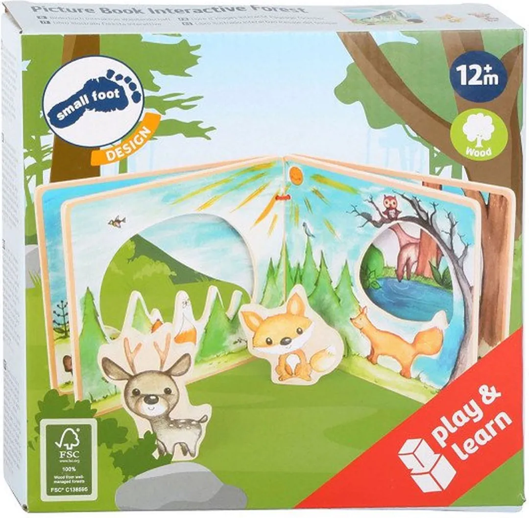 Small Foot Houten Prentenboek Bos - 2 Speelfiguren - 11234 - afbeelding 3 van 6