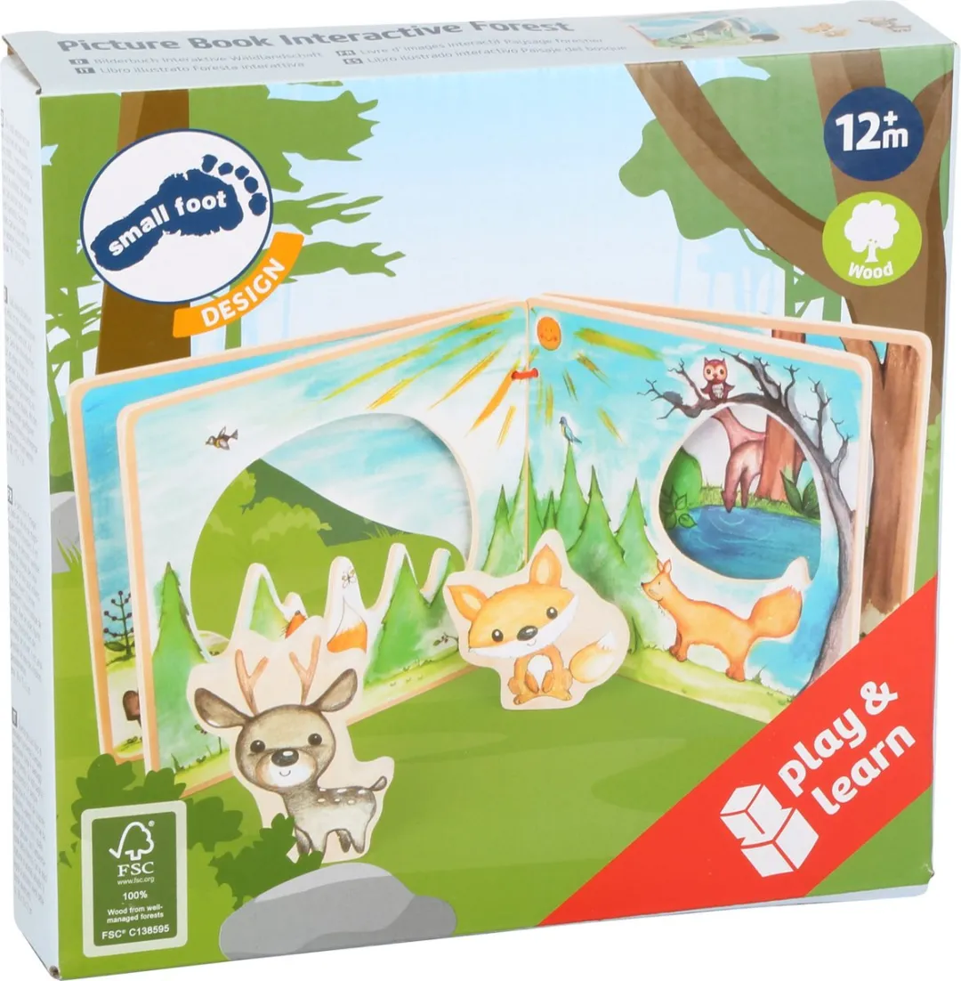 Small Foot Houten Prentenboek Bos - 2 Speelfiguren - 11234 - afbeelding 5 van 6