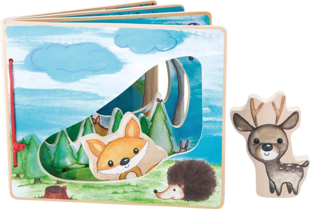 Small Foot Houten Prentenboek Bos - 2 Speelfiguren - 11234