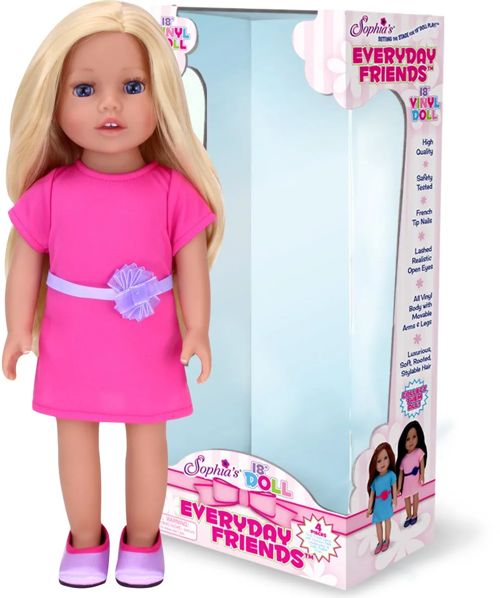 Sophia's 45,7 cm Pop "Chloe" Pop met Speelgoed-Pup en Vervoerder