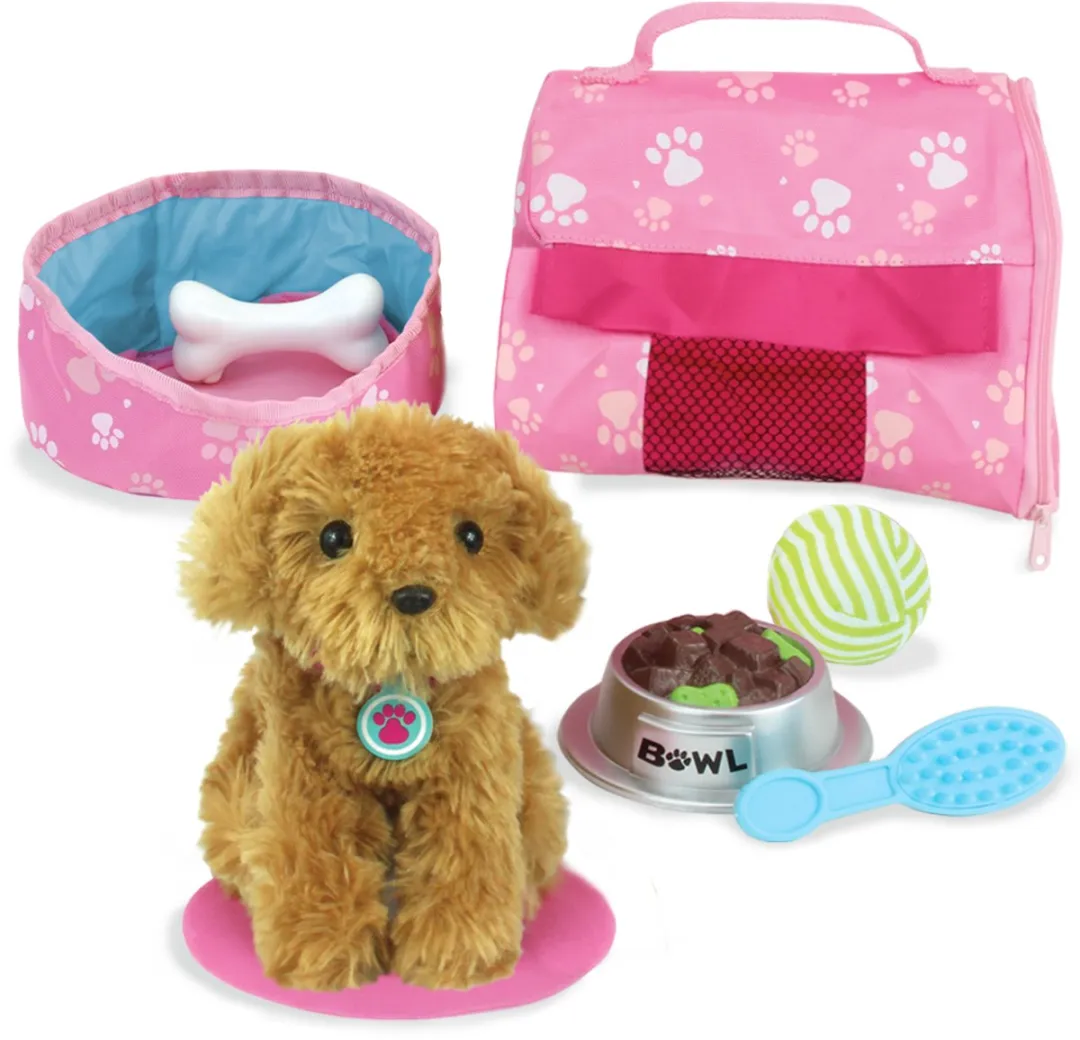 Sophia's 45,7 cm Pop "Chloe" Pop met Speelgoed-Pup en Vervoerder