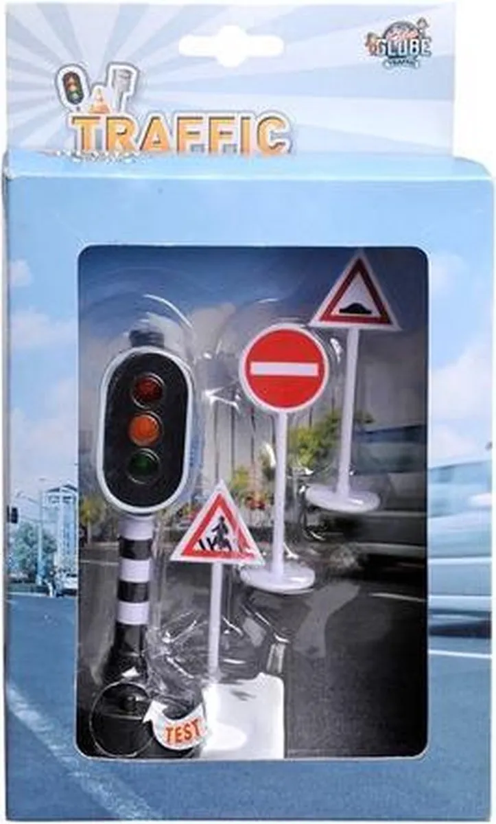 Kids Globe Verkeerslicht met Bordjes 12cm