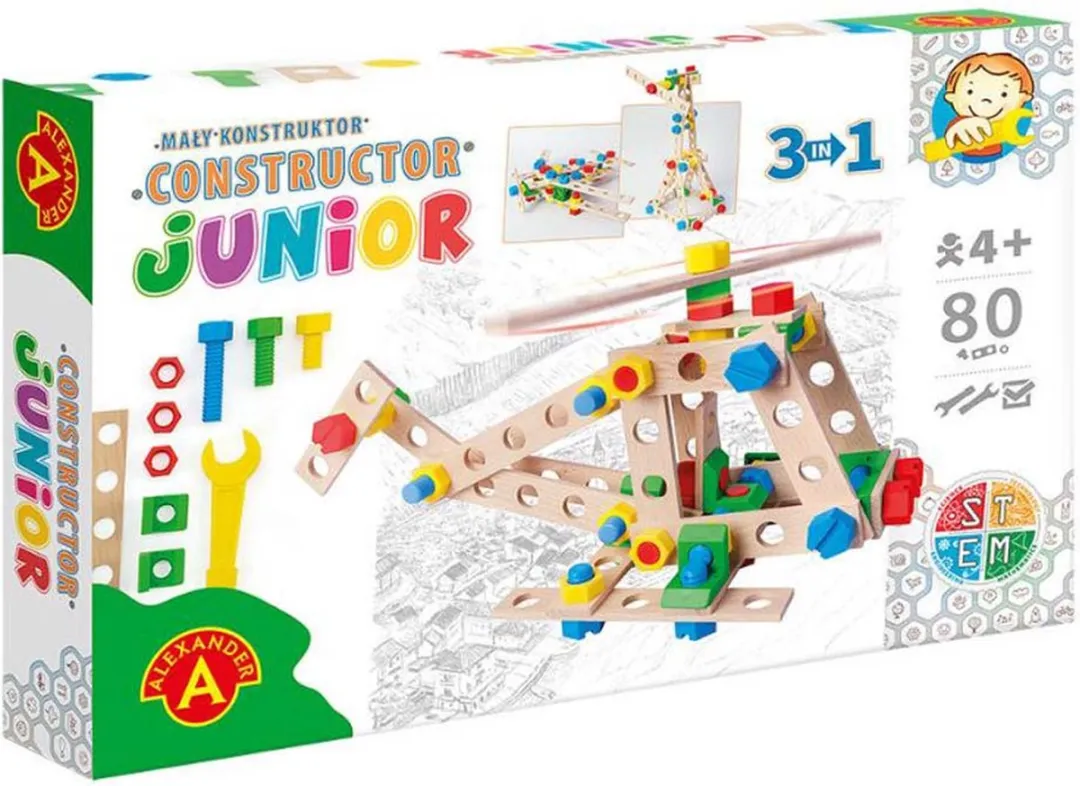 Alexander Toys Constructor Junior Helikopter 80 Stuks