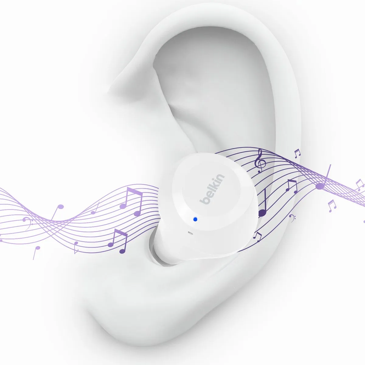 Belkin SoundForm Bolt AUC009BTWH In-ear Headset - Wit
