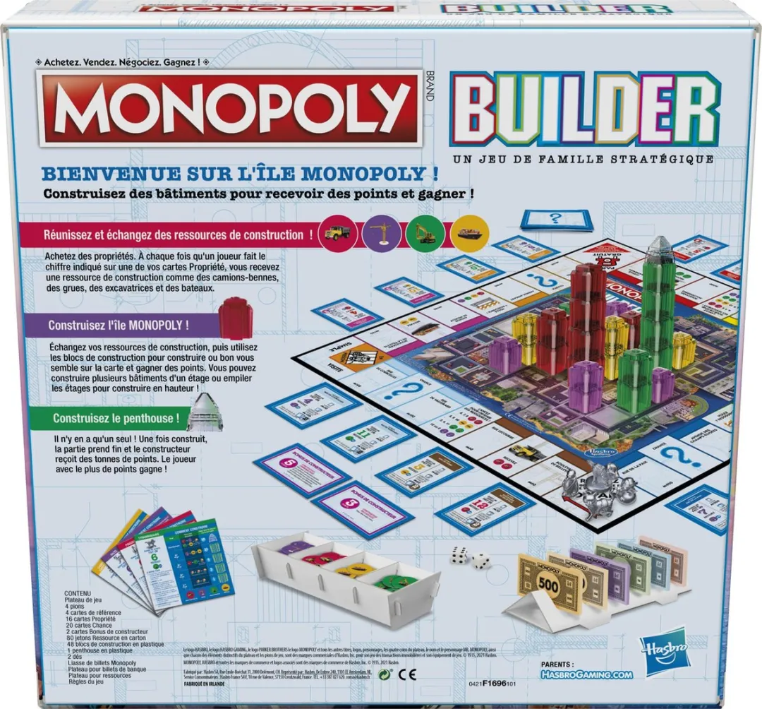 Hasbro Gaming Monopoly Builder F1696101 - 2-4 Spelers