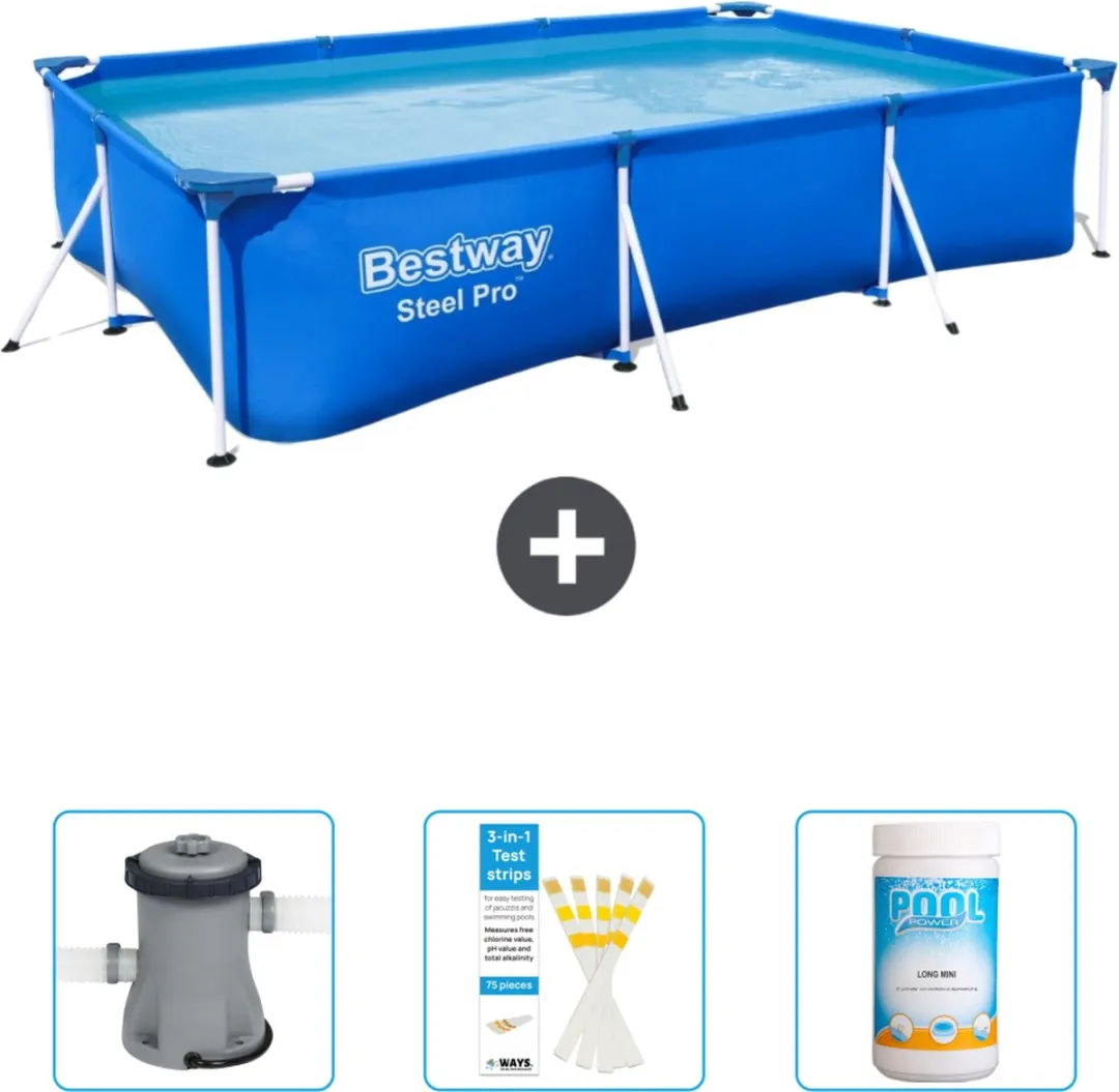 Bestway Steel Pro Zwembad 300x201x66cm Blauw