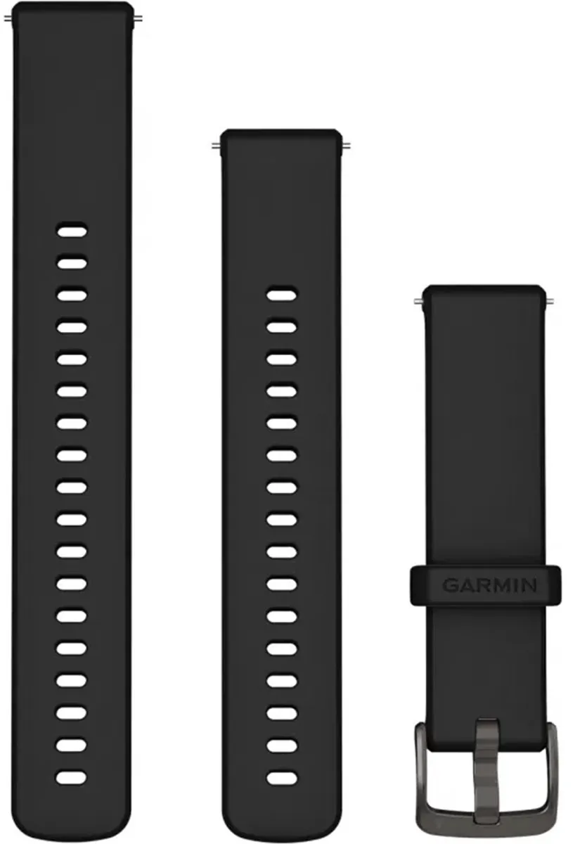 Garmin Quick Release Siliconen Horlogebandje 18mm - Zwart