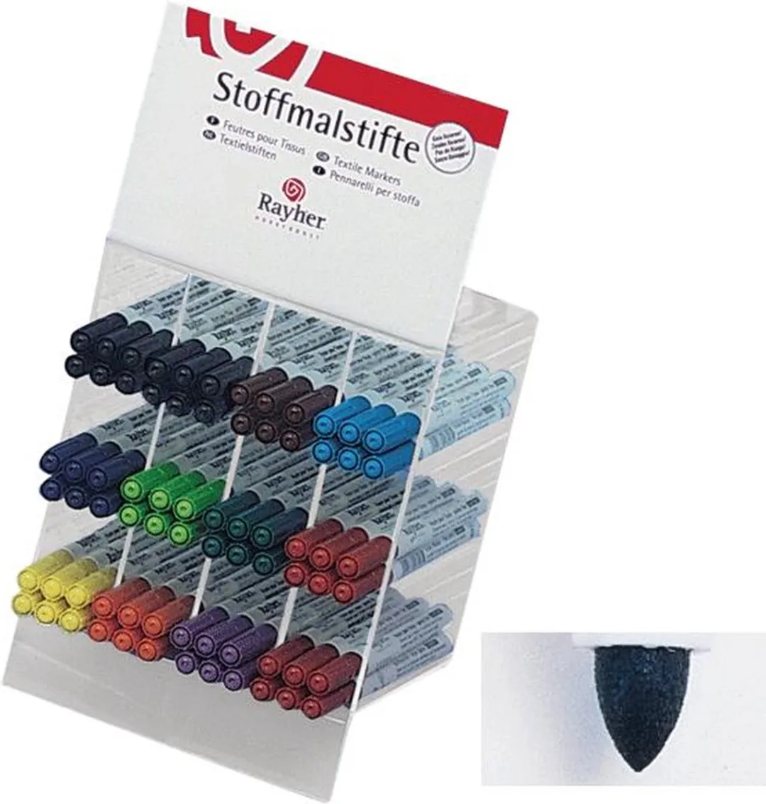 Rayher Textielstift Zwart - Fijne punt