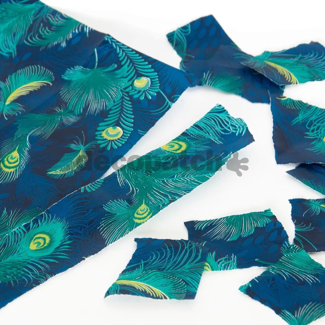 Decopatch Pauwenveren Papier A3 - Blauw