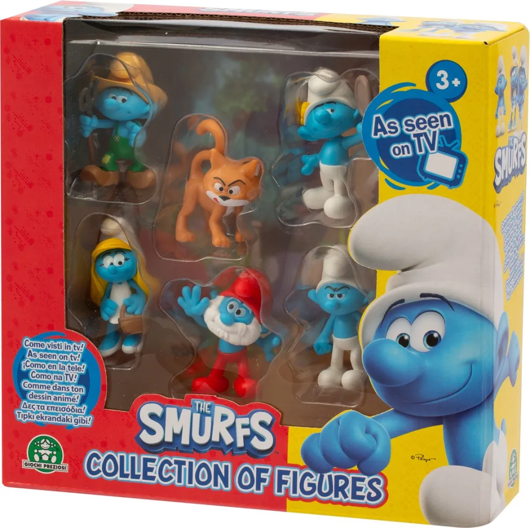 GP TOYS Smurfen Speelset PUF142 - Azrael, Smurfin & Boerensmurf - Blauw