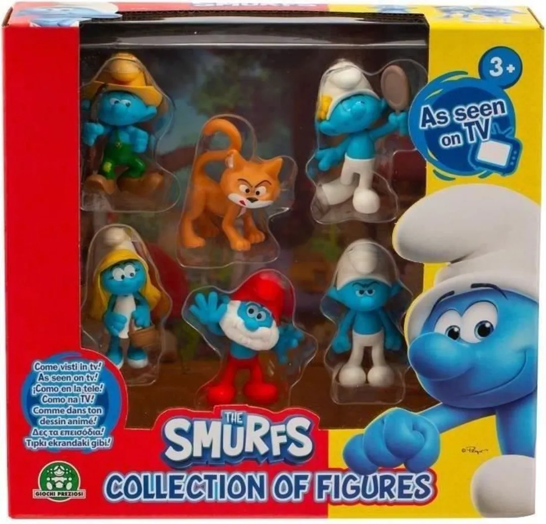 GP TOYS Smurfen Speelset PUF142 - Azrael, Smurfin & Boerensmurf - Blauw