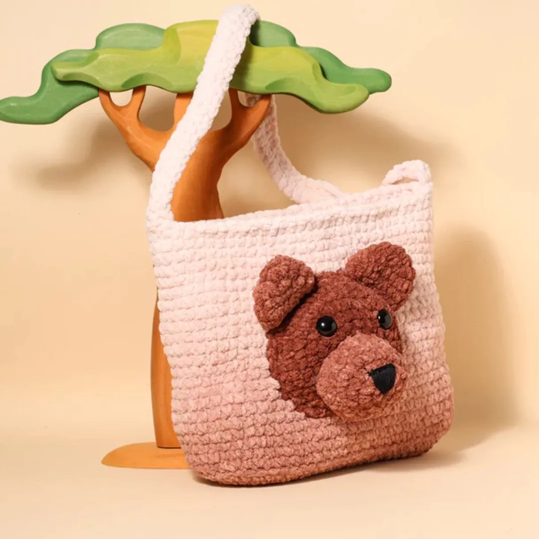 Tote bag Beertje haakpakket - 421 Lemon - compleet pakket - big darling monochrome - Scheepjes