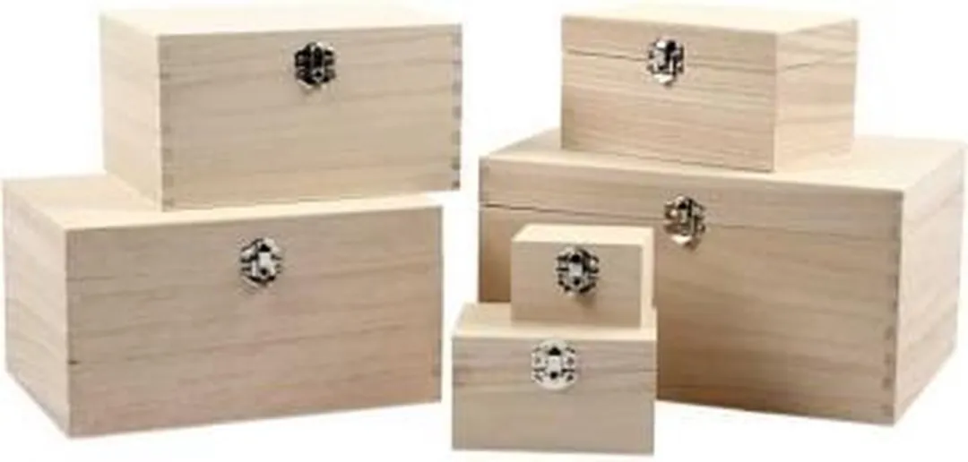Creativ Company Houten Dozen Set 6 Stuks - Blanco