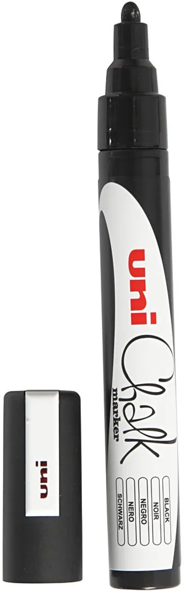 Posca PWE 5M N Chalk Marker - Zwart - 1,8-2,5mm