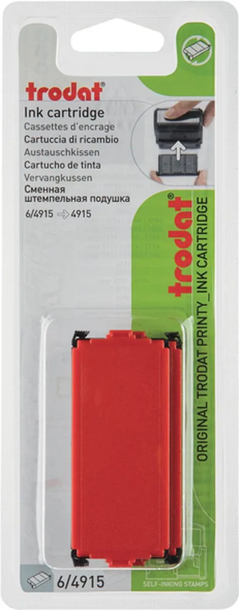 Trodat Vervangkussen Rood voor Stempel 4915