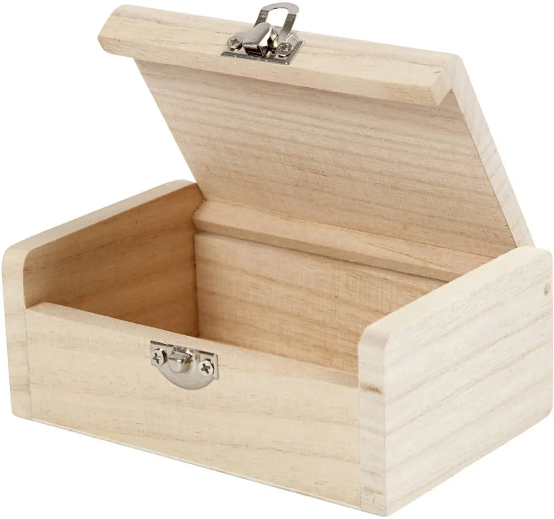 Creativ Company Houten Sieradendoos 11,5x7,5x4,5cm - Multicolor